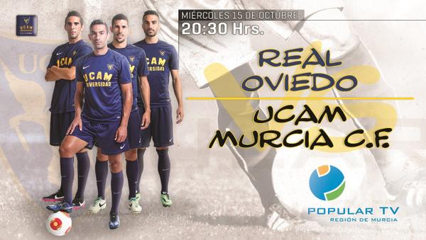 PopularTvMurcia's tweet photo. OFICIAL: @UCAMMurciaCF y @RealOviedo será televisado por Popular TV RM en #Directo a partir de las 20:30h. http://t.co/MaBVjyMs17