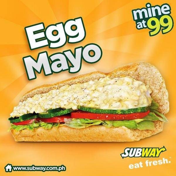 markredginald's tweet image. Now available egg mayo #6&quot; #12&quot; visit us @subway @smmegamall @smnorthedsa @TheMallofAsia #subwayph #subwaymanila