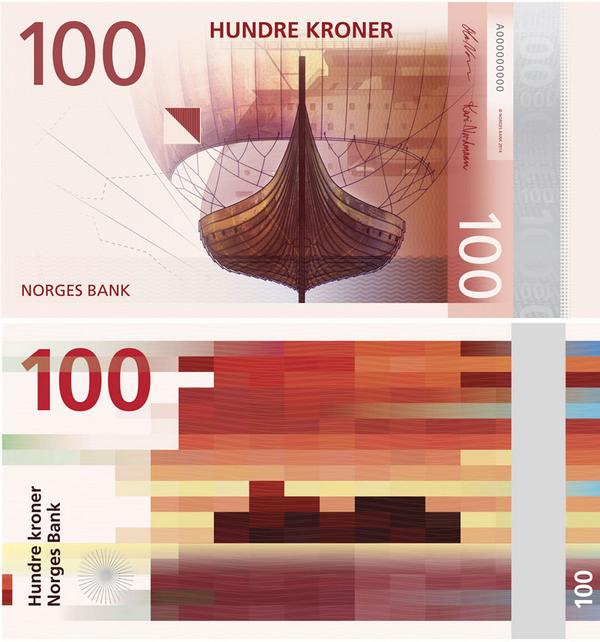 Norway's new pixelated banknote series by Enzo Finger