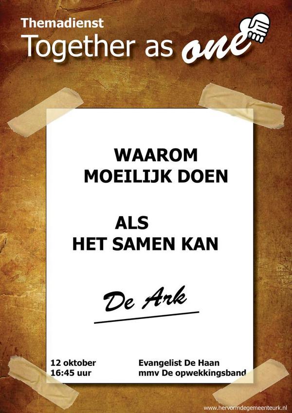 JeugdraadArkUrk's tweet photo. Komende zondag in de Ark! @Hervormdurk http://t.co/FyP5LDzPin