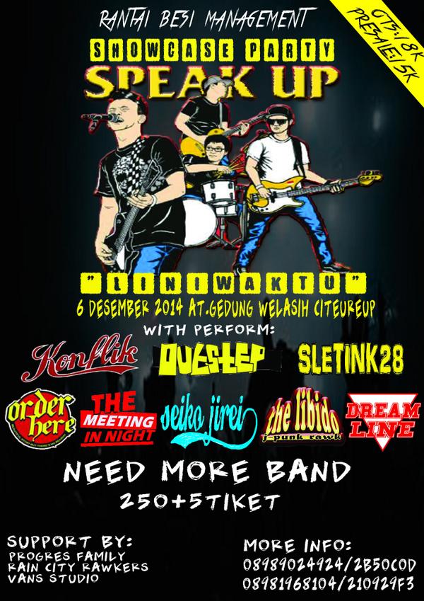 SeikoJirei20's tweet photo. showcase @speakupjakarta with @KONFLIKPUNK @SLETINK28 @ThemeetingTMIN @OrderHerePUNK @TheLibido1_PUNK @HelloDreamLine http://t.co/R7iwnnFo7T