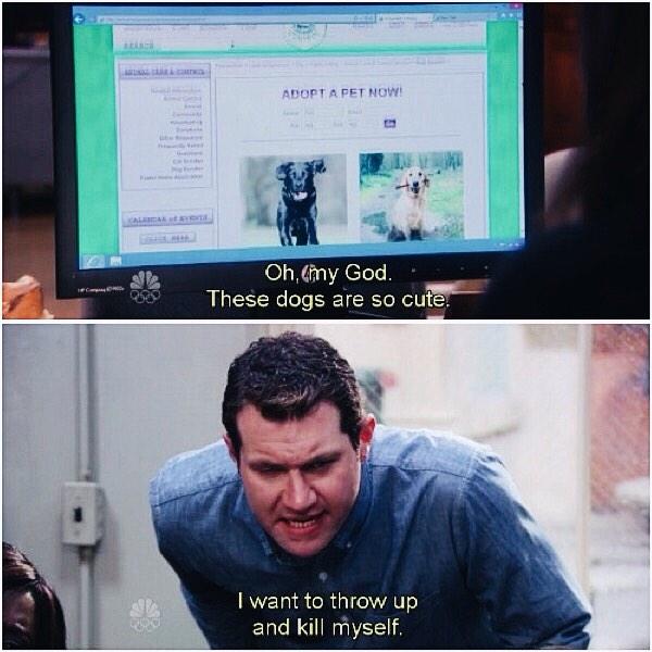 mc_probzz's tweet photo. Same. #doglover #obsessed @parksandrecnbc http://t.co/OmCU1Htbil