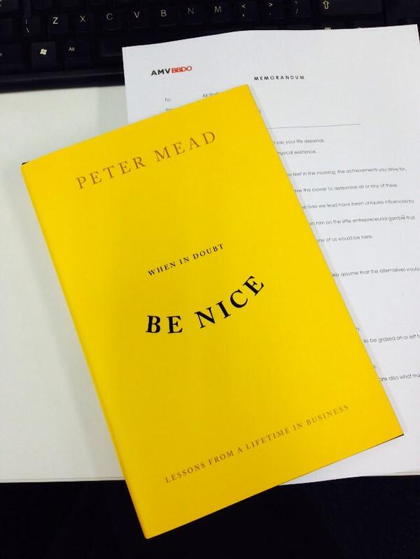 Rakesbakescakes's tweet photo. Oops forgot the pic! @AMV_BBDO Lovely gift to come into on a dreary morning - thank you Peter Mead #whenindoubtbenice http://t.co/xwn9eFboUC