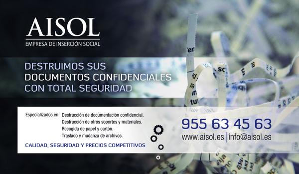 AISOLSL's tweet photo. ¿Necesitas destruir documentación confidencial?
@AISOLSL un servicio de calidad. http://t.co/ZifUGYeXnE