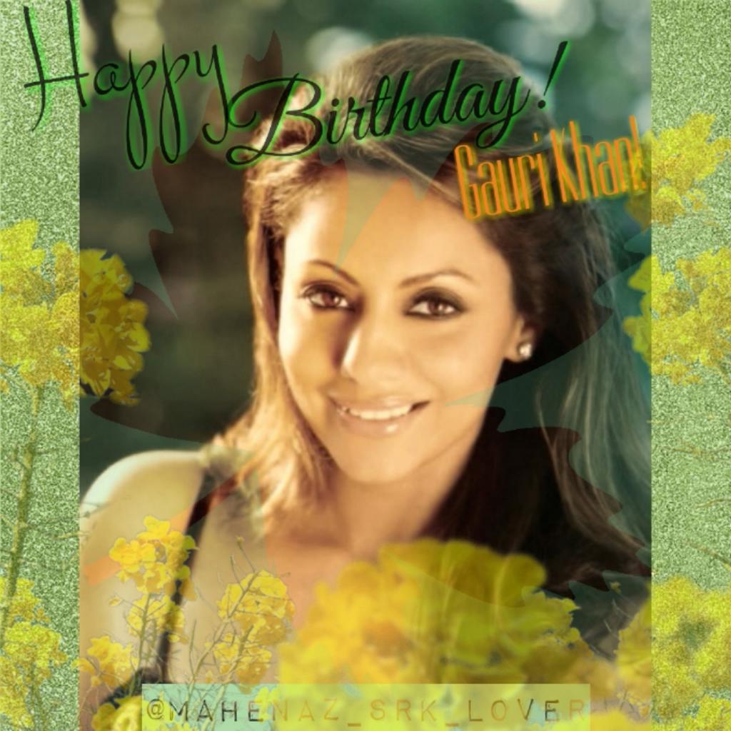 Happy birthday MRs Gauri Khan!! Wish u the best for u and ur Family !!        