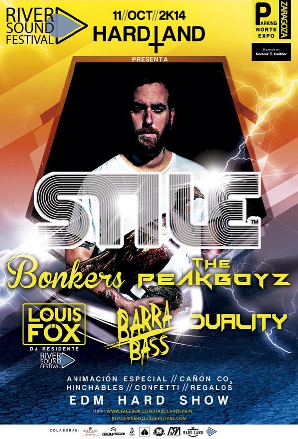 4 dias y llegamos a Zaragoza! <a href="/riversoundfest/">River Sound Festival</a> @DjStile <a href="/Bonkers_Djs/">BONKERS</a> <a href="/BarraBassMusic/">Barra/Bass #DOLLAR</a> @DJLouisFox <a href="/ThePeakboyz/">The PeakBoyz</a> #Duality
