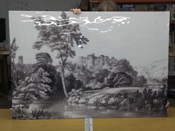 nexiform's tweet image. Beautiful customer bespoke splashback#Ludlow Castle#Everhot range cooker great combination