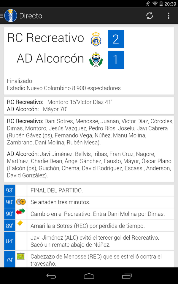 RecreMovil's tweet photo. Sigue en tu móvil el minuto a minuto de cada partido en RecreMóvil https://t.co/ewUcpdQnEH http://t.co/3PZmmYnGIb