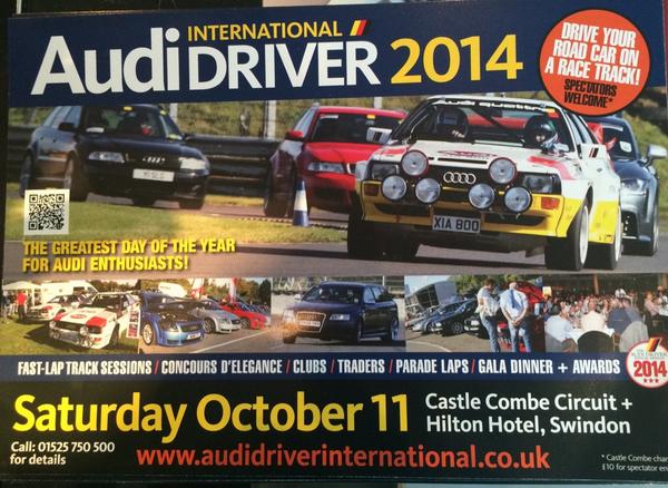 QSTuning's tweet image. Only a few days to Audi Driver 2014 @CastleCombeUK come over to see us guys at the QST stand #audi #tuning