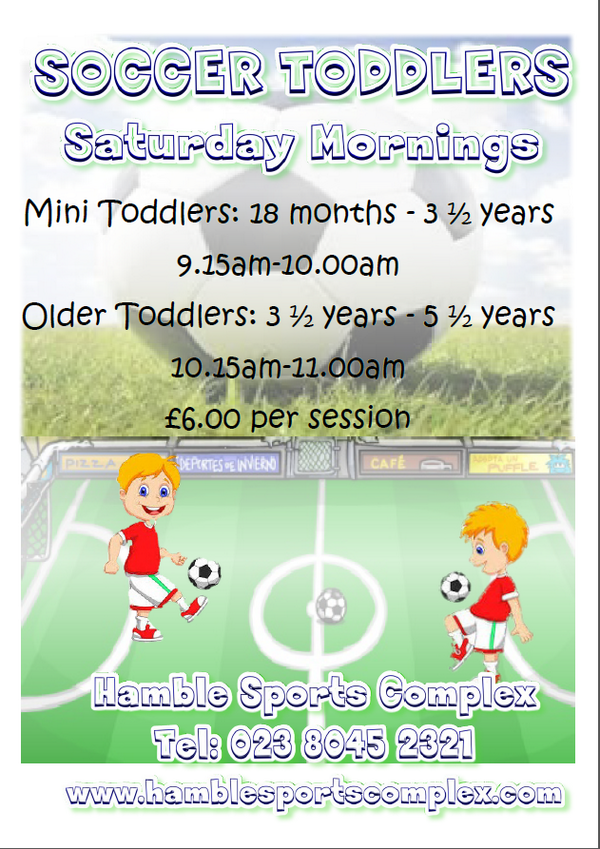 Hi guys we also do soccer toddlers on a saturday morning for £6.00 per session