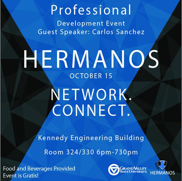 GVSUHermanos's tweet photo. Carlos Sanchez, Executive Director of Hispanic Center of W.M. will speak on October 15th. #gvsu whos coming? http://t.co/95RnVYCnRd