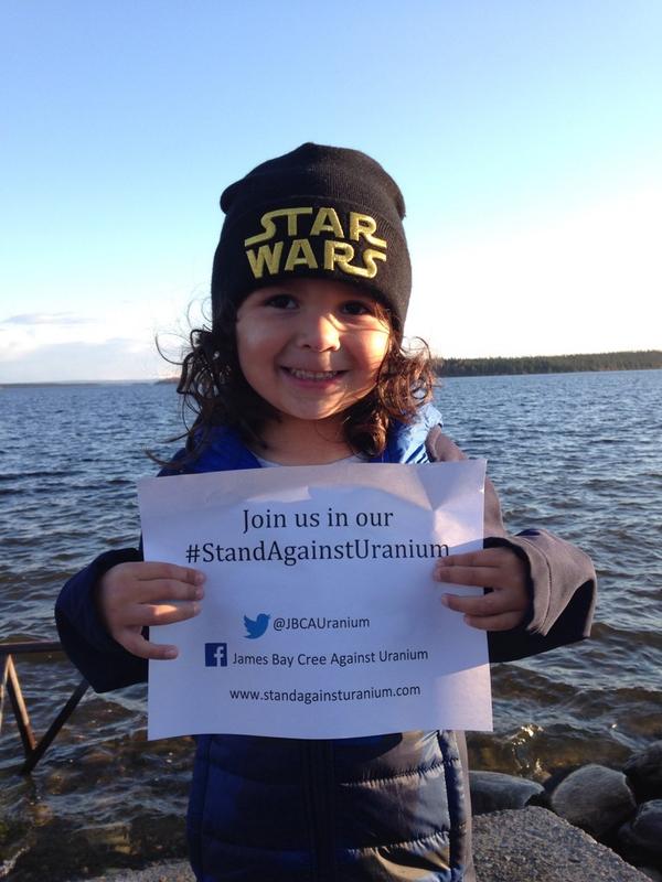 MissALinton's tweet photo. #StandAgainstUranium this boy wants a #uraniumFreeFuture http://t.co/JNflHeobMs