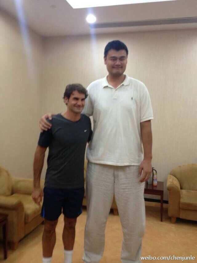 yao ming next to wife