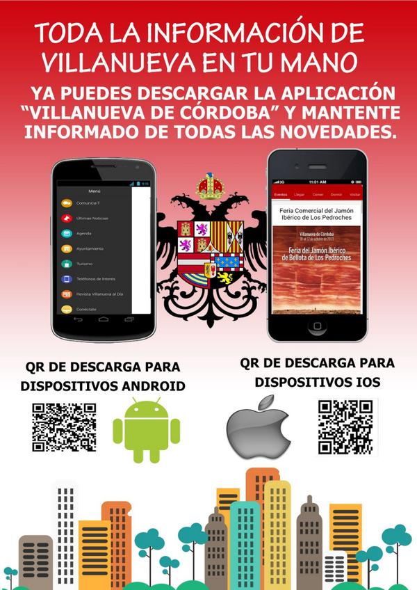 Villanueva en tu mano. Descárgate esta aplicación y tendrás toda la información en tu mano. <a href="/AytoVvaCordoba/">Vva. de Córdoba</a>