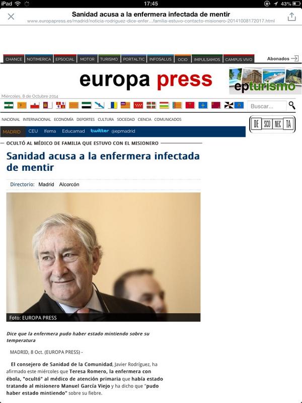 EsppeonzAguirre's tweet photo. ¿Quien tiene la culpa de que la
Enfermera tenga Ebola?
A.LA ENFERMERA
B.PODEMOS
C.LOS CATALANES
D.ZP
#AnaMatoDimision http://t.co/bhju4KAPAD