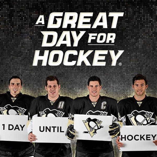 penguins's tweet photo. ONE. MORE. DAY. http://t.co/tAVg4JH7sn