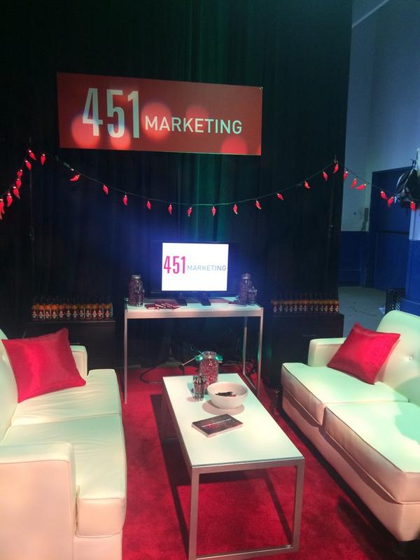 mel_arroics's tweet photo. @451Marketing's booth at #c3ny is killin' it! Stop by for the #451Challenge! Can you handle the heat? http://t.co/6GcEyac6EN
