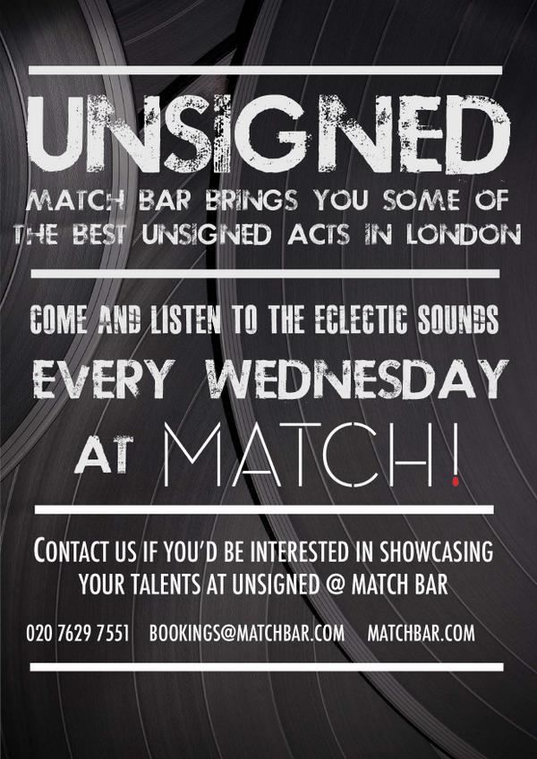 MatchBarLondon's tweet photo. Don't miss out - UNSIGNED #music night tonight! We have the talented Chelsey performing from 7pm! #HappyHour 6pm-9pm http://t.co/kNVynJ4BNy