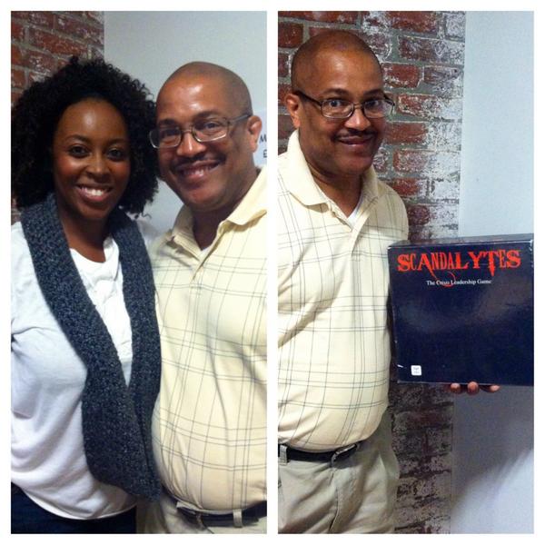 FierceStitch's tweet photo. I met Guy Dunn, the creator of @scandalytes, a board game based off of #Scandal at #pitchandbrew! #entrepreneur http://t.co/Z28vepPo6c