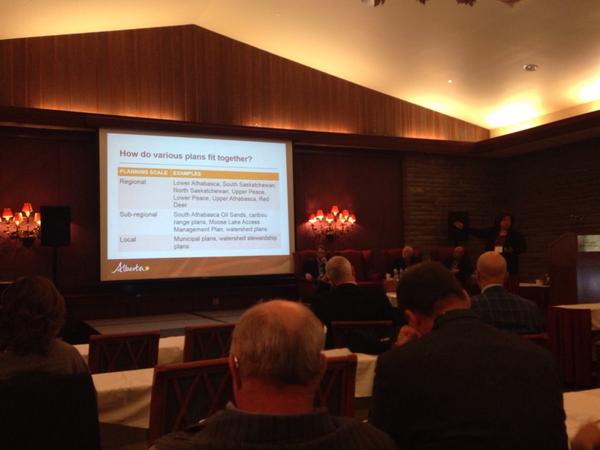 adamwm99's tweet photo. @FairmontJPL for the @AB_Forest_Assn AGM. Sitting in on the @AENV_SRD Regional Land Use Planning session. http://t.co/scgSHHQwUJ