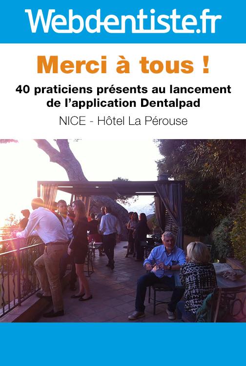 Merci à tous ! 40 praticiens présents au cocktail de lancement Dentalpad !
#Cocktail #Nice #HôtelLaPérouse