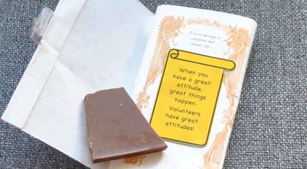 Pro_Vobis's tweet photo. Delicious chocolate, wonderful message from CEV! @VolunteeringCEV http://t.co/RGVqZHiZHr