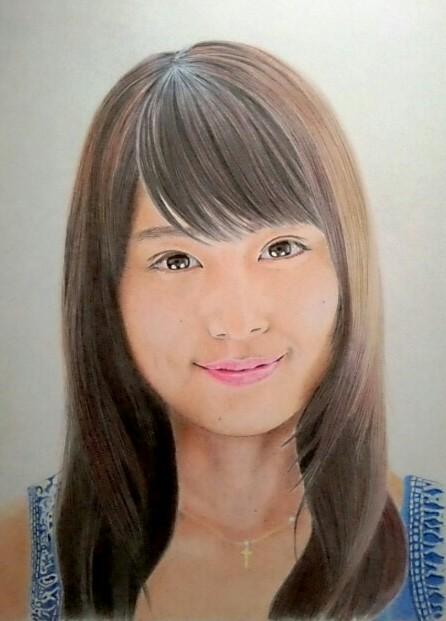 色鉛筆画　美人画　浜辺美波さん似？　① 色鉛筆画 美人画 浜辺美波さん似？ ①｜ホビー・楽器・アート