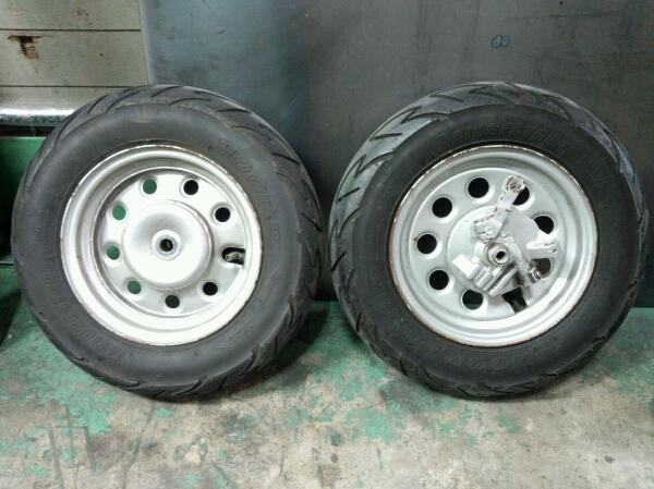 モトコンポに付けてました。dj-1ホイール‼️