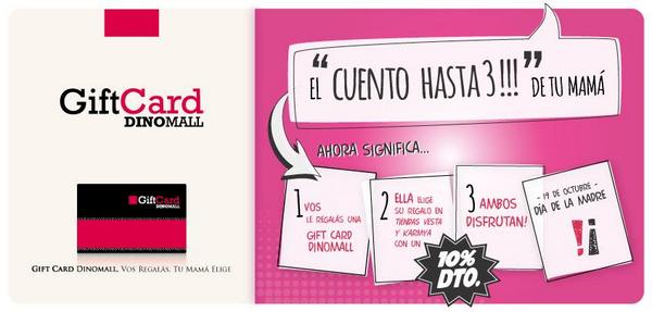 DinoMall's tweet photo. Dejá que ella elija su regalo! Regalá Gift Card #DinosaurioMall http://t.co/PXCKOjNHR2