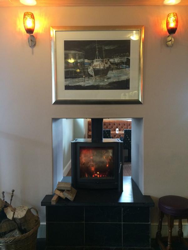 Autumn has definitely hit the Glan! We've got the fire going now, come by for a drink and dinner in the bar/cwtch