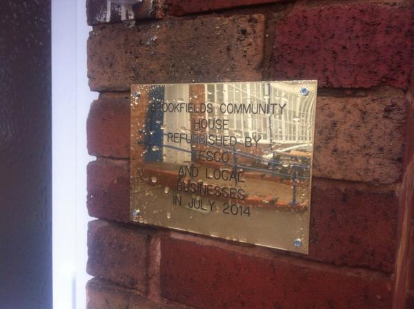 @Tescobigbuild <a href="/G4vnn/">Gavin Pike</a> @24SSSTesco commemorative plaque, 1 day until handover