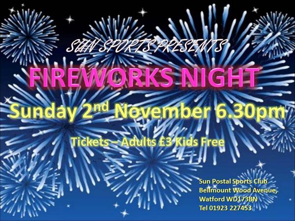 SunPostalSports's tweet image. What are you up to for #fireworks night.... why not join us on the 2nd Nov - details attached