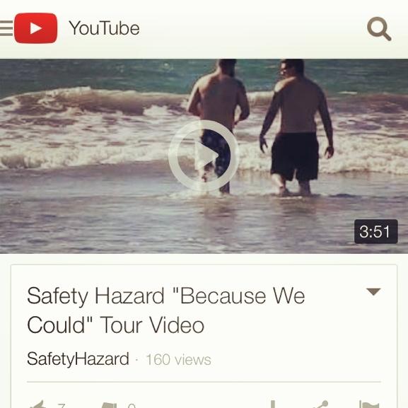 SafetyHazard925's tweet photo. Yo what's up everyone! We just released a tour video with a new song off our upcoming EP! Check it out! http://t.co/9vqR85JPeu