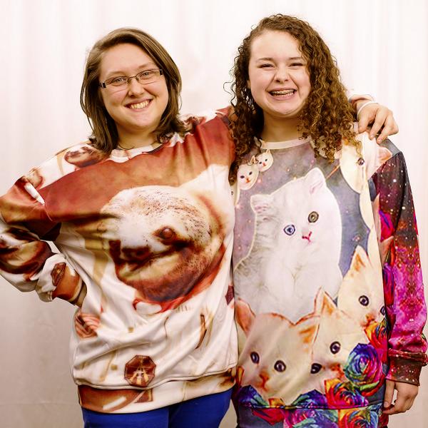 UnclaimedBag's tweet photo. Check out these hilarious meme sweatshirts: #astrosloth #slothastronaut #slothselfies #internetcats #ilovecats http://t.co/KzHCcZY2ym