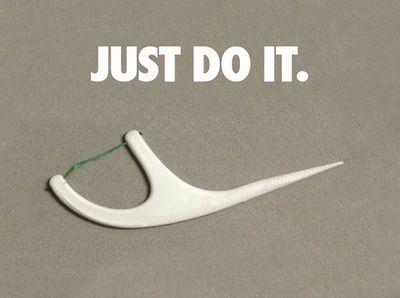 santafedentist's tweet image. Floss like you mean it. #JustDoIt #DentalHealth