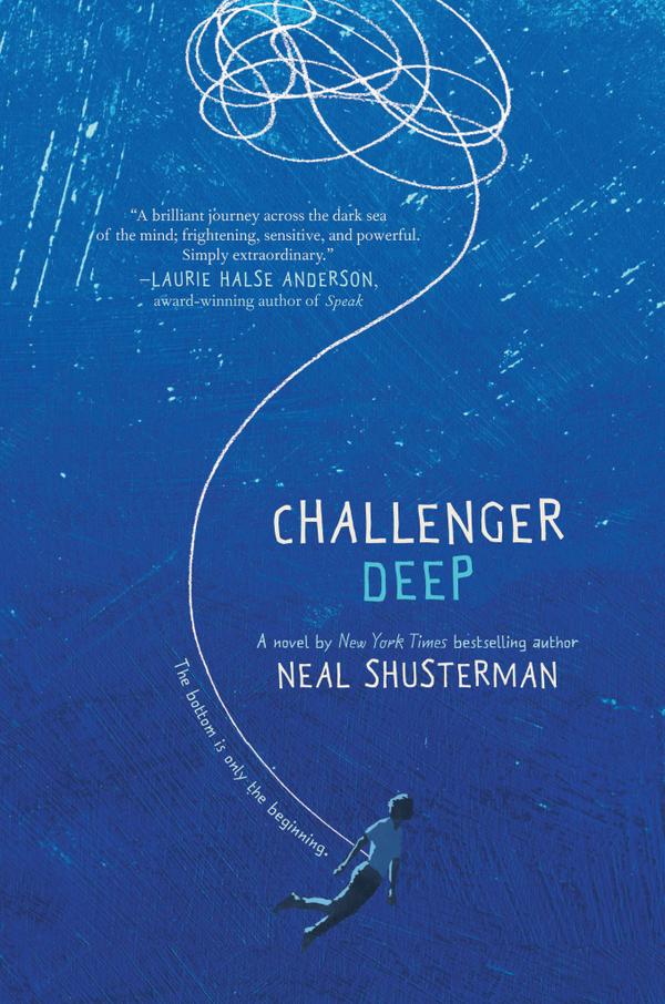 NealShusterman's tweet photo. Here it is—the official cover for my upcoming book with @HarperCollins: CHALLENGER DEEP, on sale 4/21/15! http://t.co/iG3z3acivo