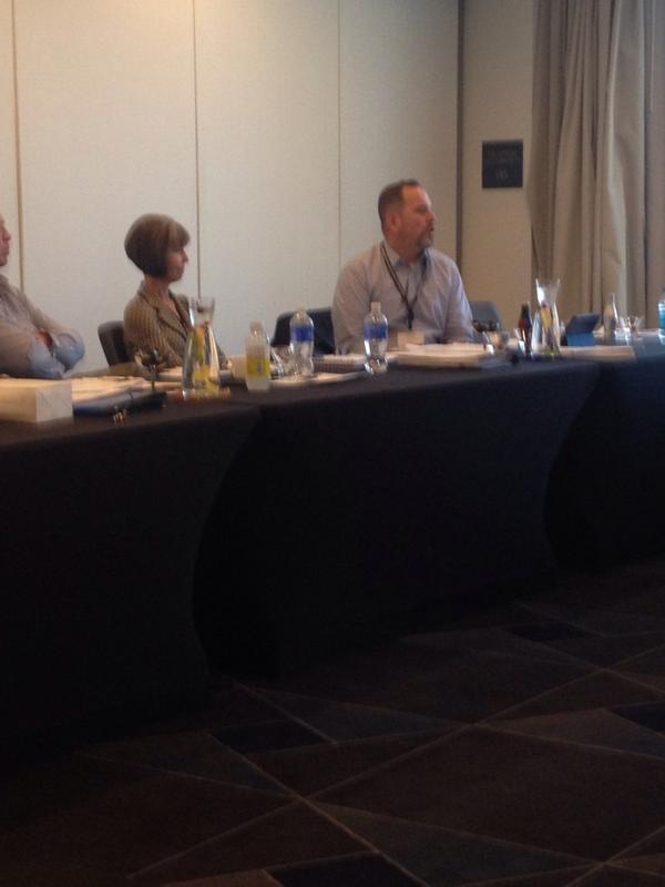 Chris Lorence ICBA w/state community bankers assn. execs discussing social media#cbao#