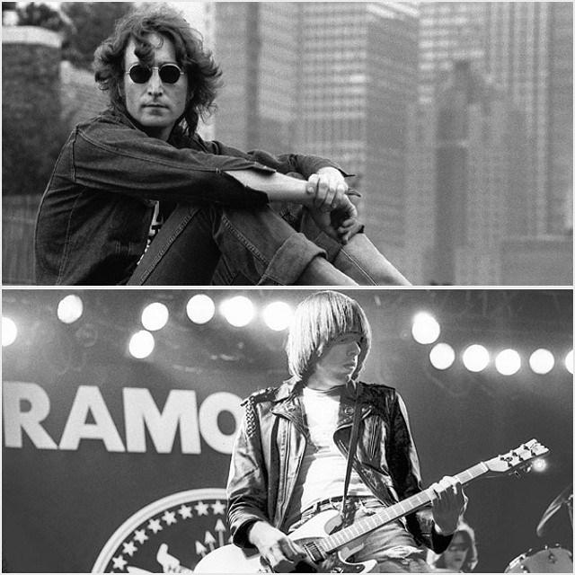  via "Happy birthday to two Johns John Lennon and Johnny Ramo... 