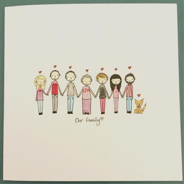 sarahssaturday's tweet image. So I'm heading out but thankyou #handmadehour I leave you with my own family illustration ☺️