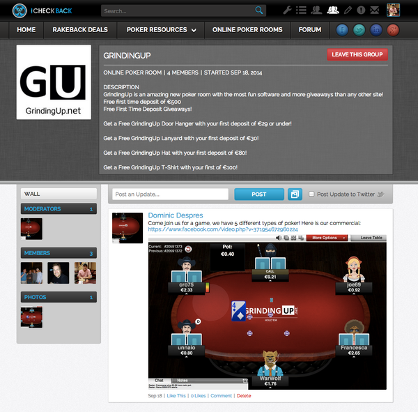 ICHECKBACK's tweet image. New poker room @grinding_up has been added to our site! Sign up &amp;amp; join their group! icheckback.com/groups/view.ph…