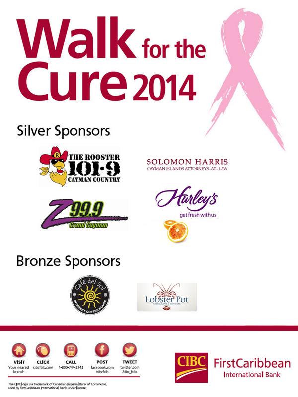 #Cayman CIBC FCIB thx our Walk for the Cure Sponsors! <a href="/solomonharrisky/">Solomon Harris</a> <a href="/hurleyskman/">Hurley's Marketplace</a> <a href="/Z99GrandCayman/">Z99 Grand Cayman</a> <a href="/lobster_pot_ky/">Lobster Pot</a>