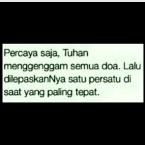 Tuhan mendengar setiap doa.