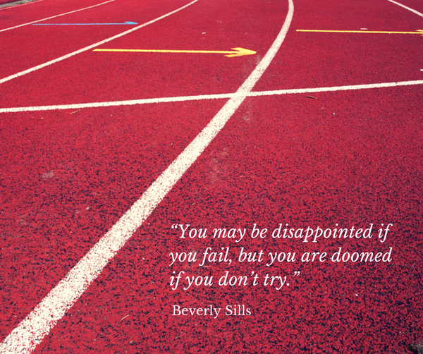 GuyKawasaki's tweet photo. "You may be disappointed if you fail, but you are doomed if you don't try." Beverly Sills http://t.co/968MKW1fol