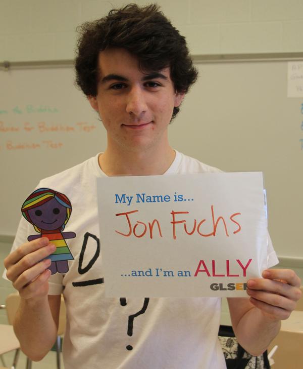 AllietheAlly's tweet photo. Blake A4E Celebrates #GLSEN and Ally Week! #allyweek #betterallies #AllietheAlly http://t.co/iKf8CF0Bqb