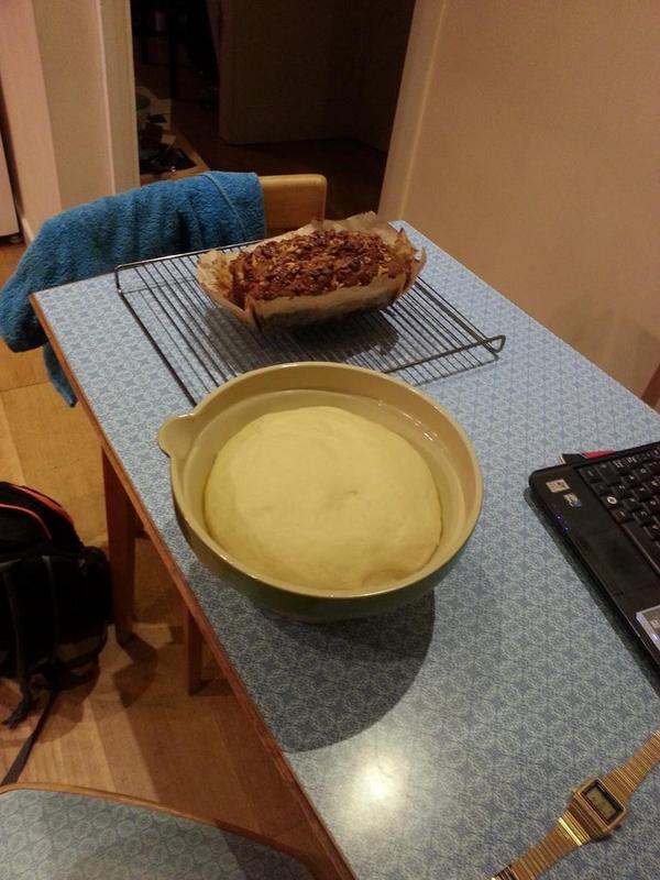 AshrafEjj's tweet image. Prooving my love for Great British Bake Off on #GBBOfinal night. #firstbread #bakepuns