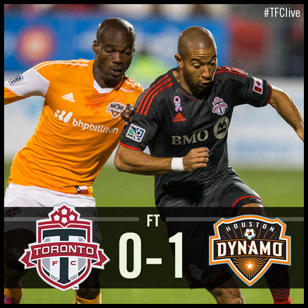 prebenganz's tweet photo. "@torontofc: #TFCLive FT: 

Toronto FC 0
@HoustonDynamo - 1. http://t.co/EtiSPRUoNk". Just not good enough. But play off dream still alive.