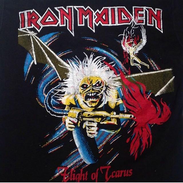 Hits78 Radio on X: "True Vintage Authentic Iron Maiden Flight of Icarus  Tour Shirt from 1983 World Piece Tour. Perfect like new cond...  http://t.co/uGZeku5On1" / X