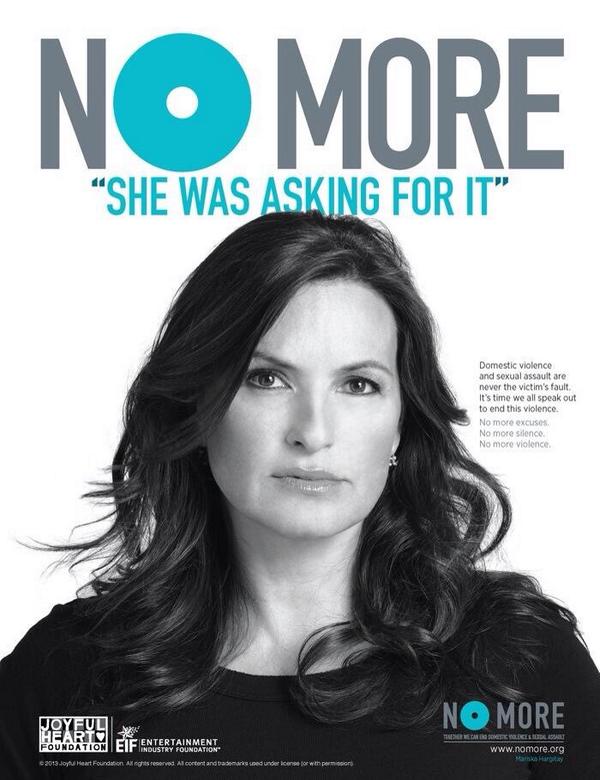 punkscience3's tweet photo. “@Mariska October is domestic violence awareness month it's time to say no more it starts with us 💙 http://t.co/cbhb42MyAv” #inners #HeyNFL