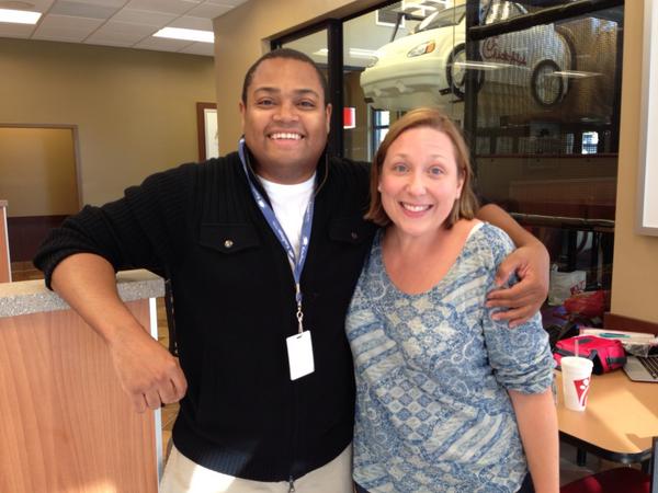 awwTumm's tweet photo. Chris, from Hooper's Store on Sesame Street, stopped to checkout #Chick-fil-A in Brookfield. #starstruck http://t.co/GeKeeATh6K