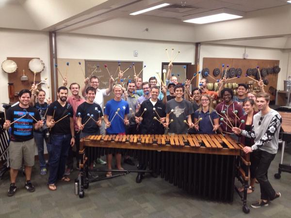 <a href="/UTPG/">UT Percussion</a> <a href="/tburritt/">Thomas Burritt</a> All students are now playing traditional grip; glad I was able to come out for a clinic. 😉